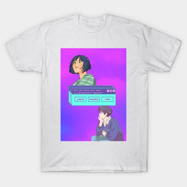 Vaporwave broken heart teenage love 00s T-Shirt by Laakiiart